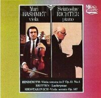 Yuri Bashmet, Sviatoslav Richter - Hindemith* / Britten* / Shostakovich* – Viola Sonata In F Op.11 No.4 / Lachrymae / Viola Sonata Op.147